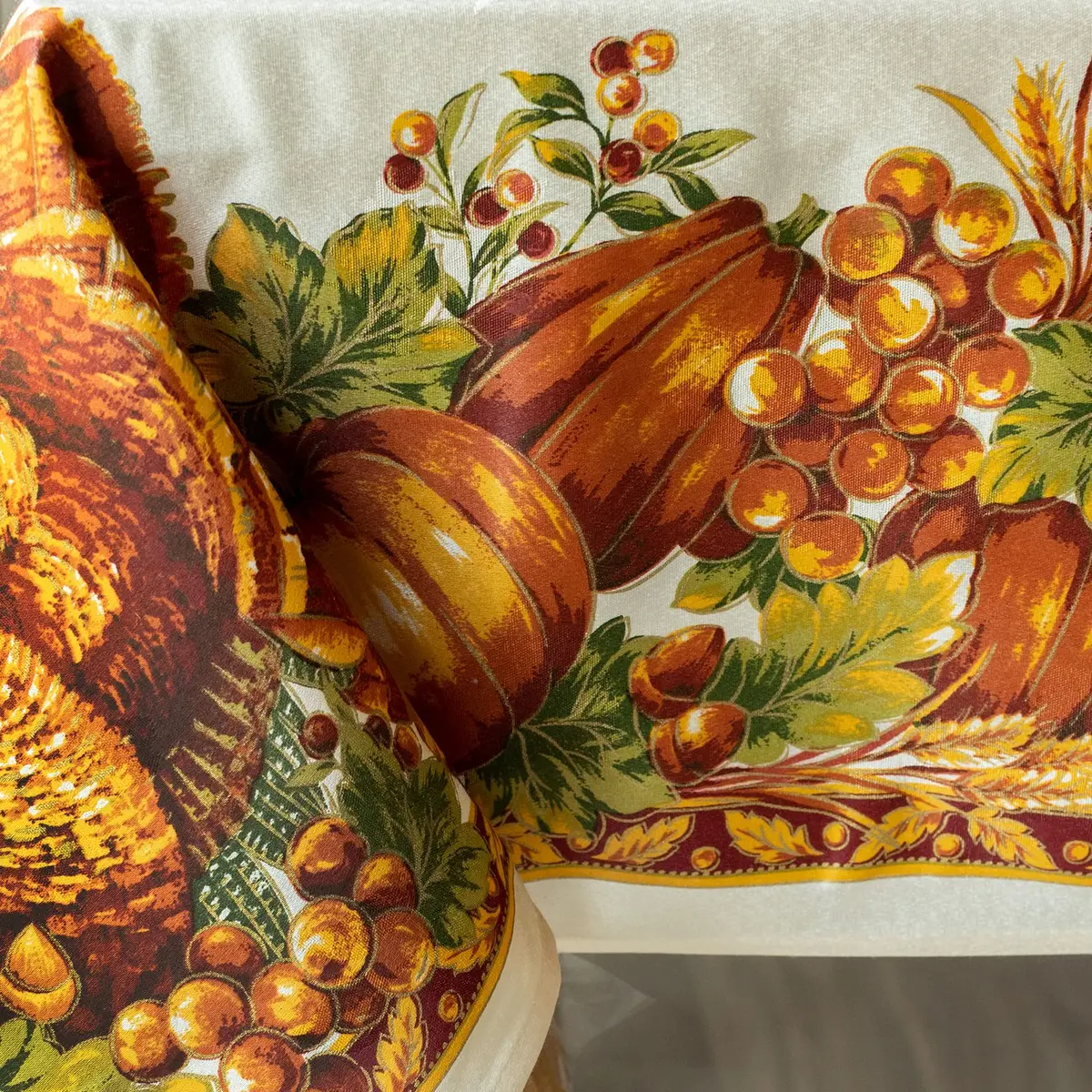 Benson Mills Harvest Splendor Engineered Printed Fabric Table Cloth 60" x 120" | Fall & Thanksgiving Decor - view 5