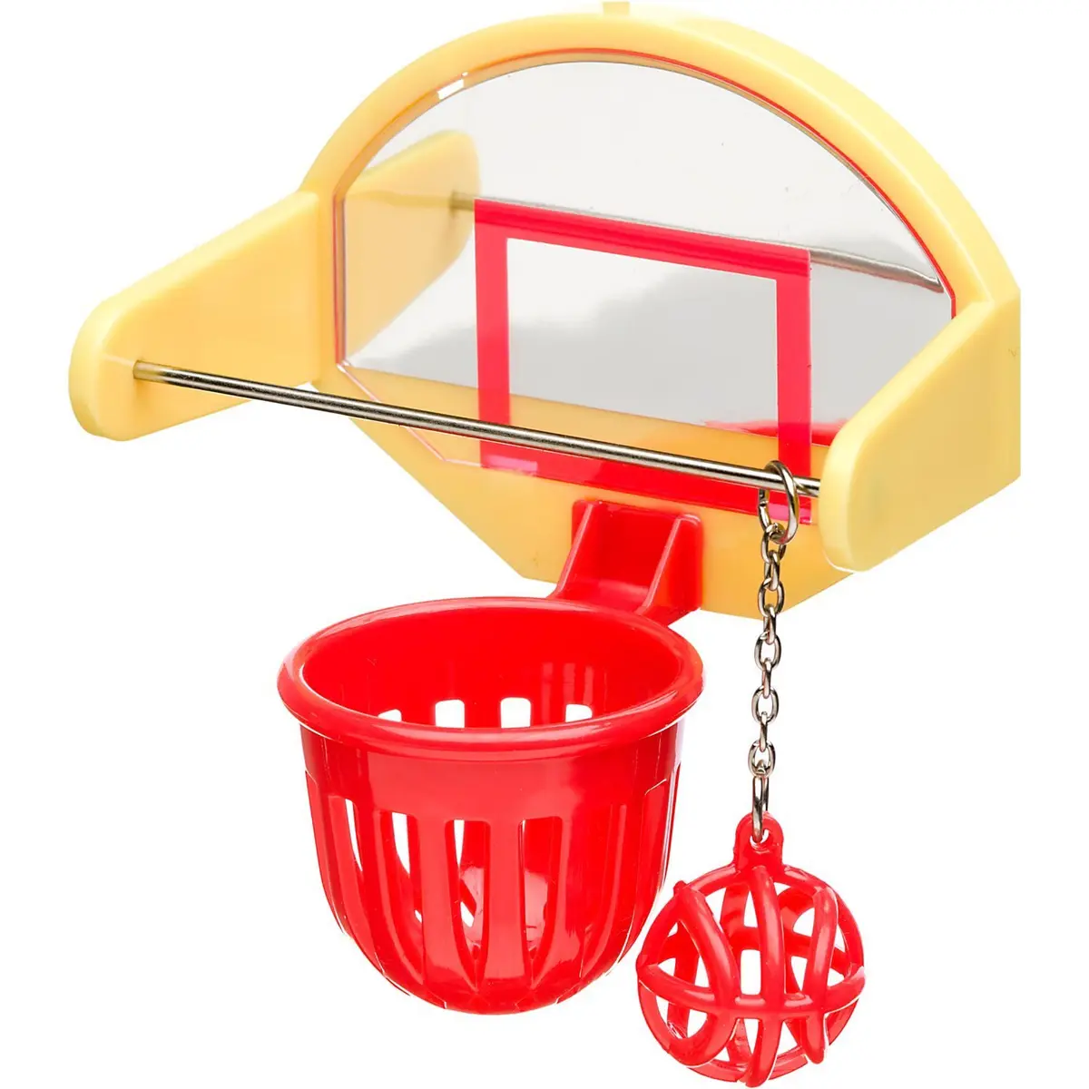 JW Birdie Basketball Bird Toy,All Breed Sizes | Interactive Bird Toy for Exercise & Stimulation - main product image