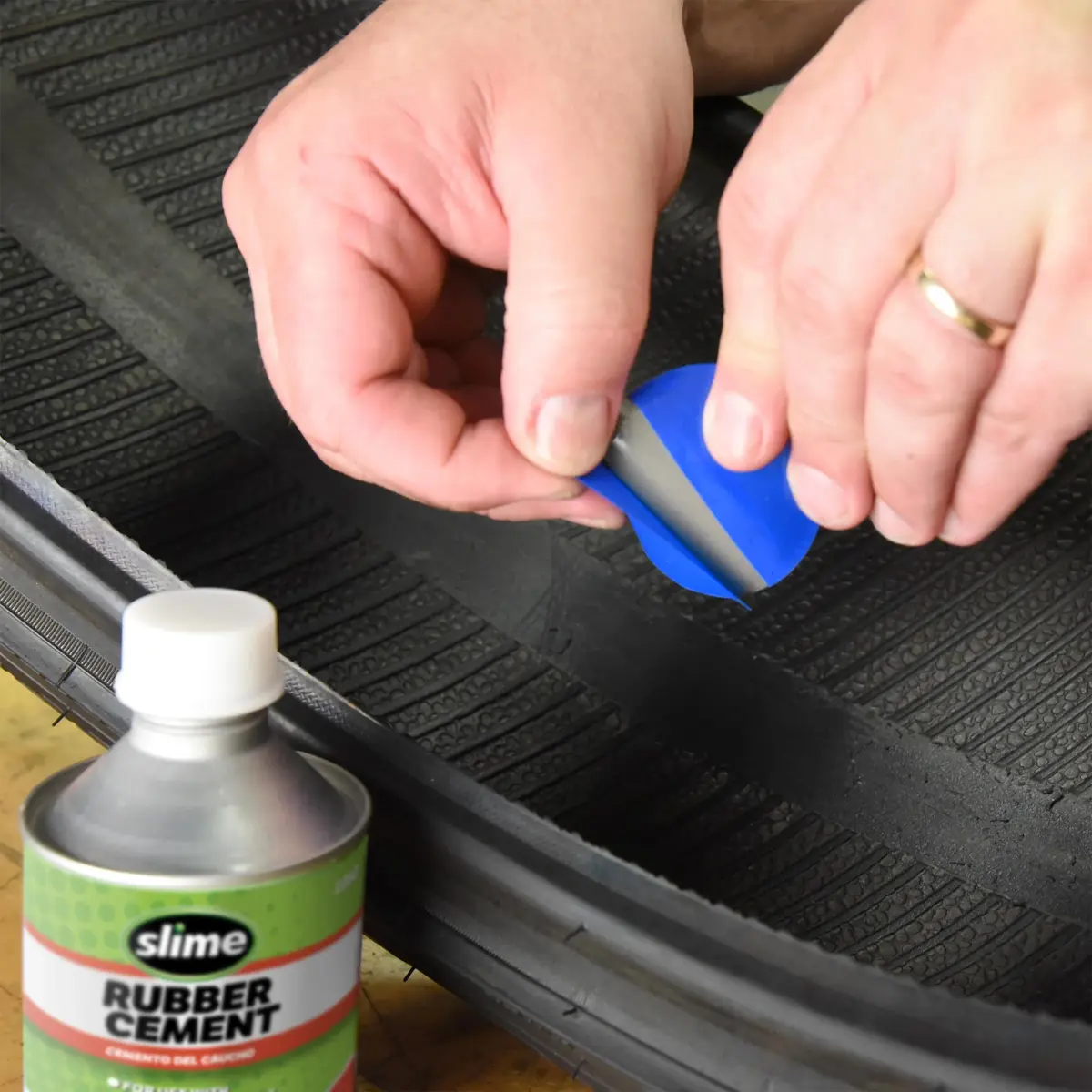 Slime Rubber Cement Tire Repair Adhesive 236ml (8 oz) | Secure Firm Hold for Tire Patches - view 5