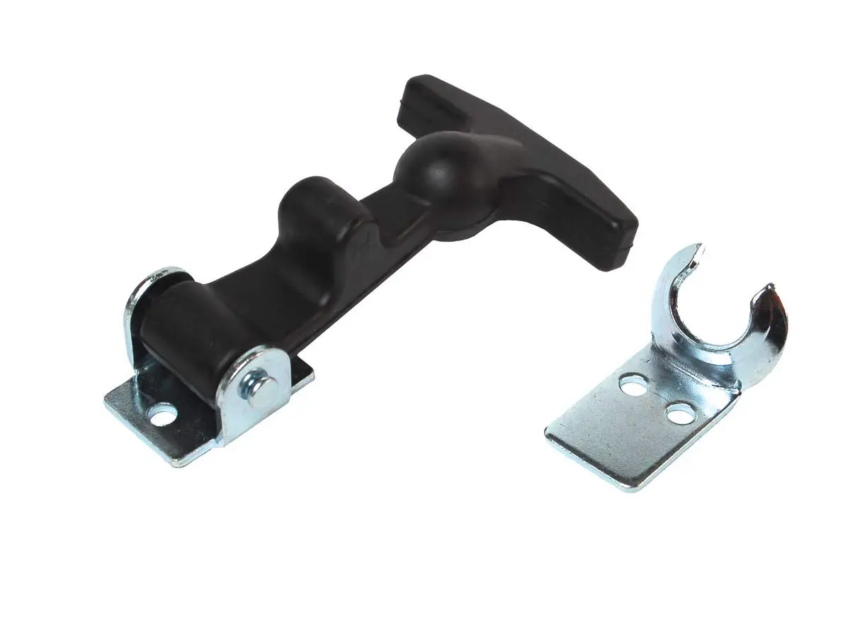 RV Designer E205 T-Handle Entry Door Latch Chrome | Universal Fit 9.9cm (3.9in) - main product image