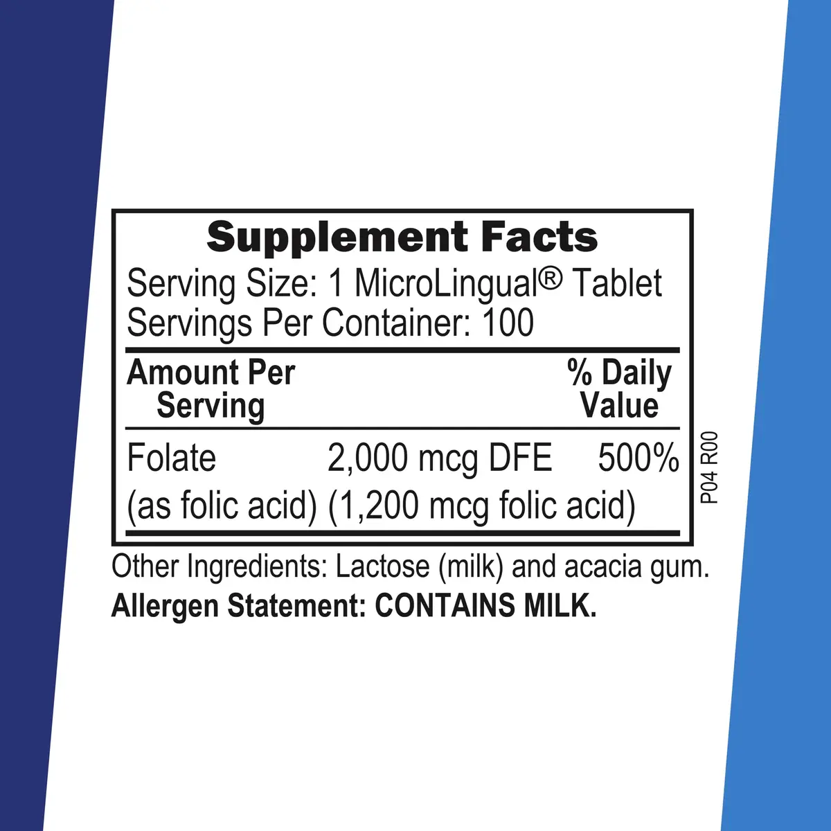 Superior Source Folic Acid 1200 mcg | Sublingual Tablets for Heart & Cell Support (100 Count) - view 2