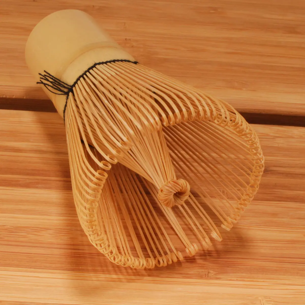 BambooMN Matcha Whisk Set - Golden Chasen (Tea Whisk), Chashaku (Hooked Bamboo Scoop), Tea Spoon - 10 Sets - view 7
