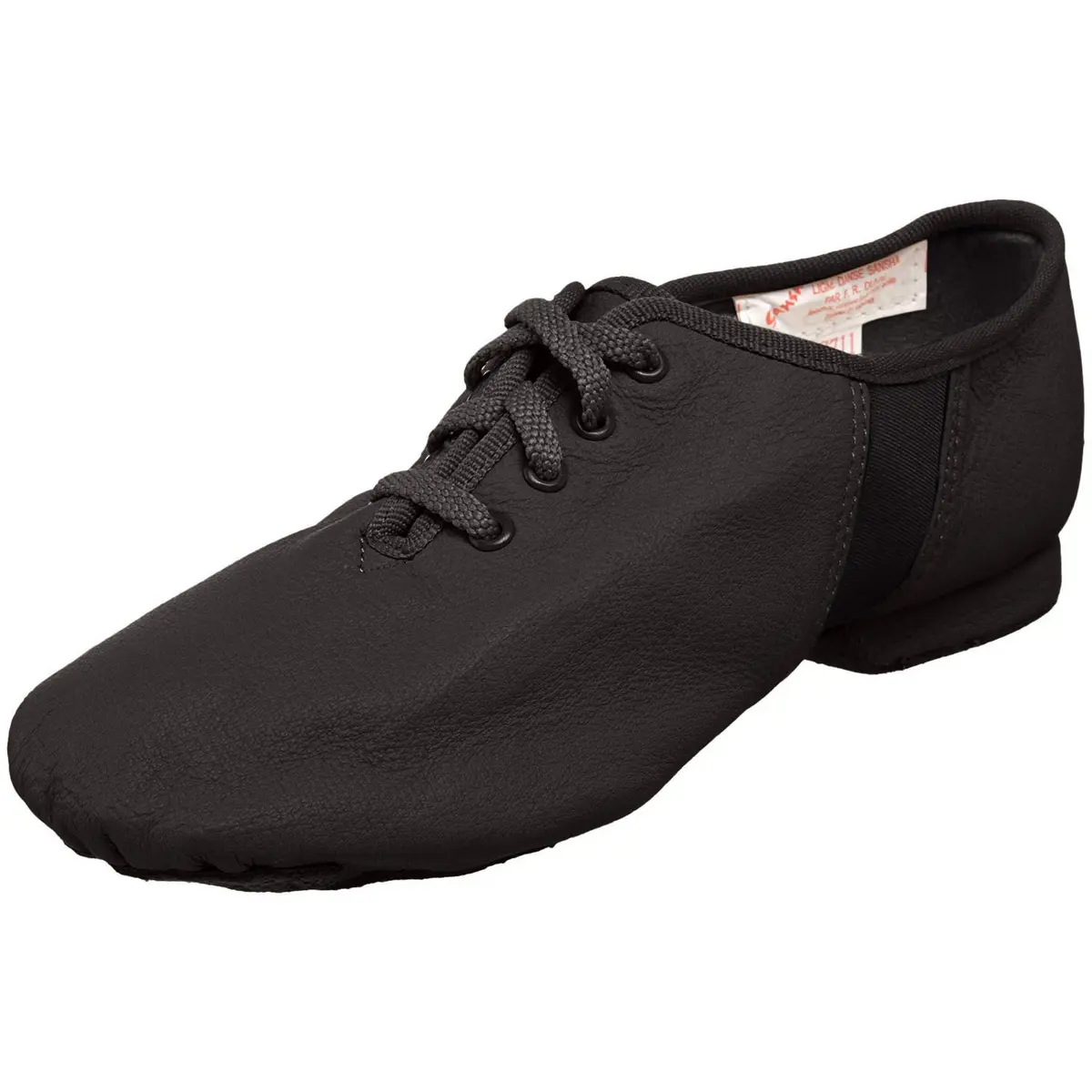 Sansha Tivoli Lace-Up Leather Jazz Shoe,Black,14 M US Women | Low Heel, Neoprene & Leather, Athletic Dance Shoe - main product image