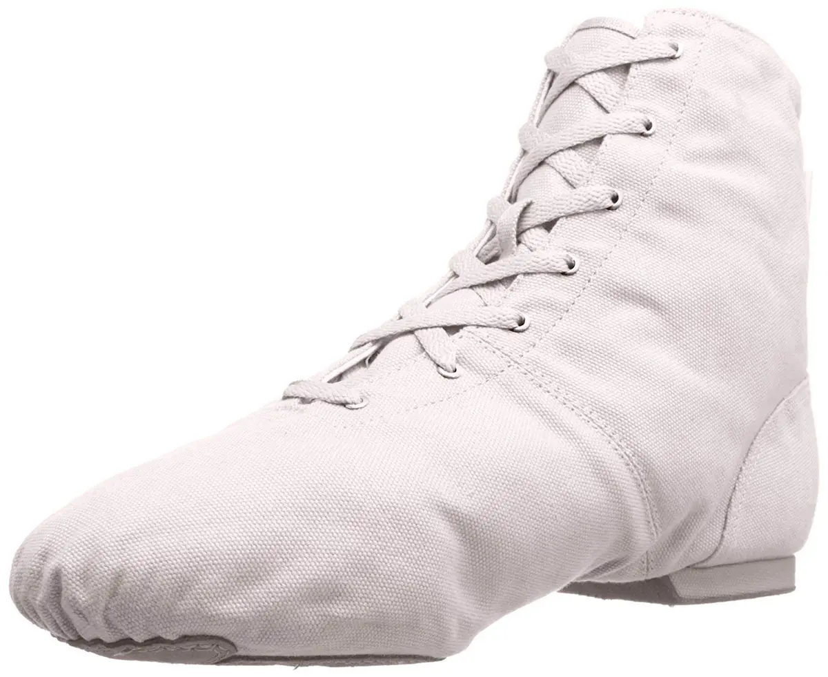 Sansha Soho Lace-Up Jazz Shoes White 5 | Flexible Split Sole for Dance & Ballet - main product image