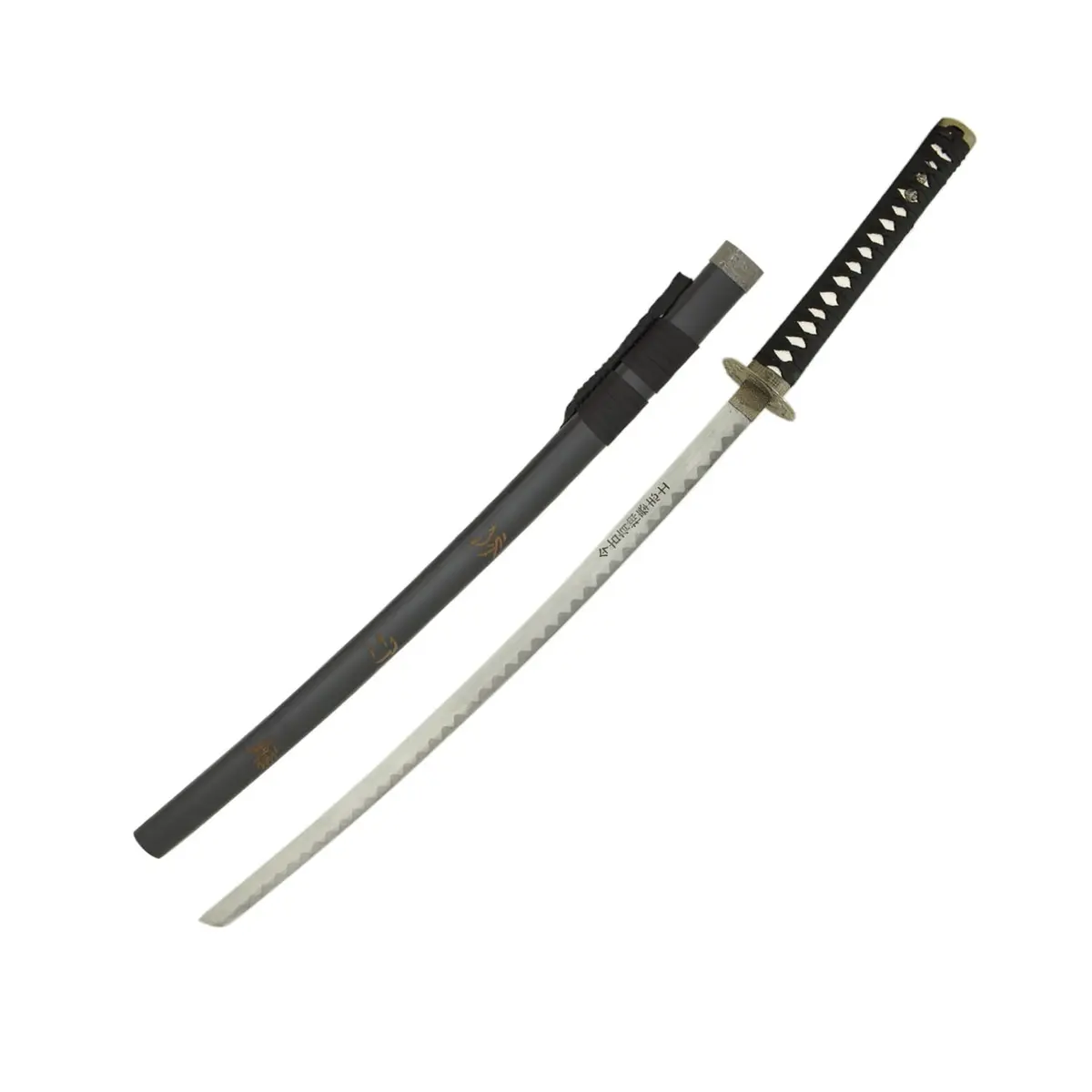 MASTER USA Hand Carved Katana Sword with Samurai Bushido Code on Scabbard, 1045 Steel, 41.5 Inches Overall - view 6