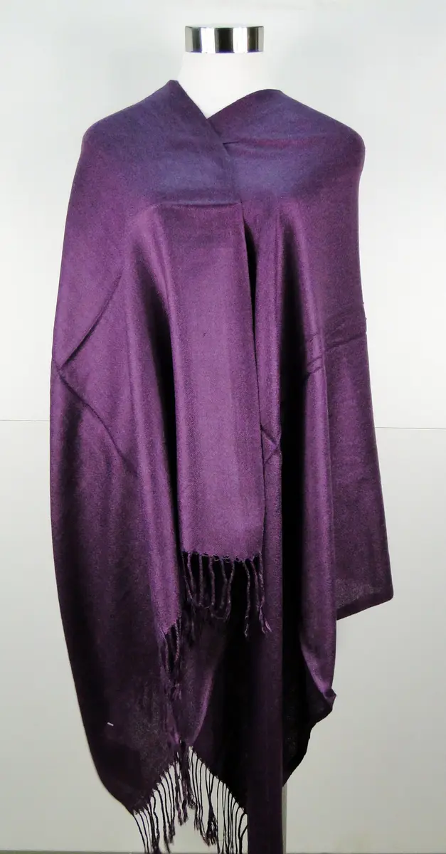 Tapp Collections Purple Pashmina Shawl Wrap Scarf | Lightweight & Super Soft (26" x 68") - view 2