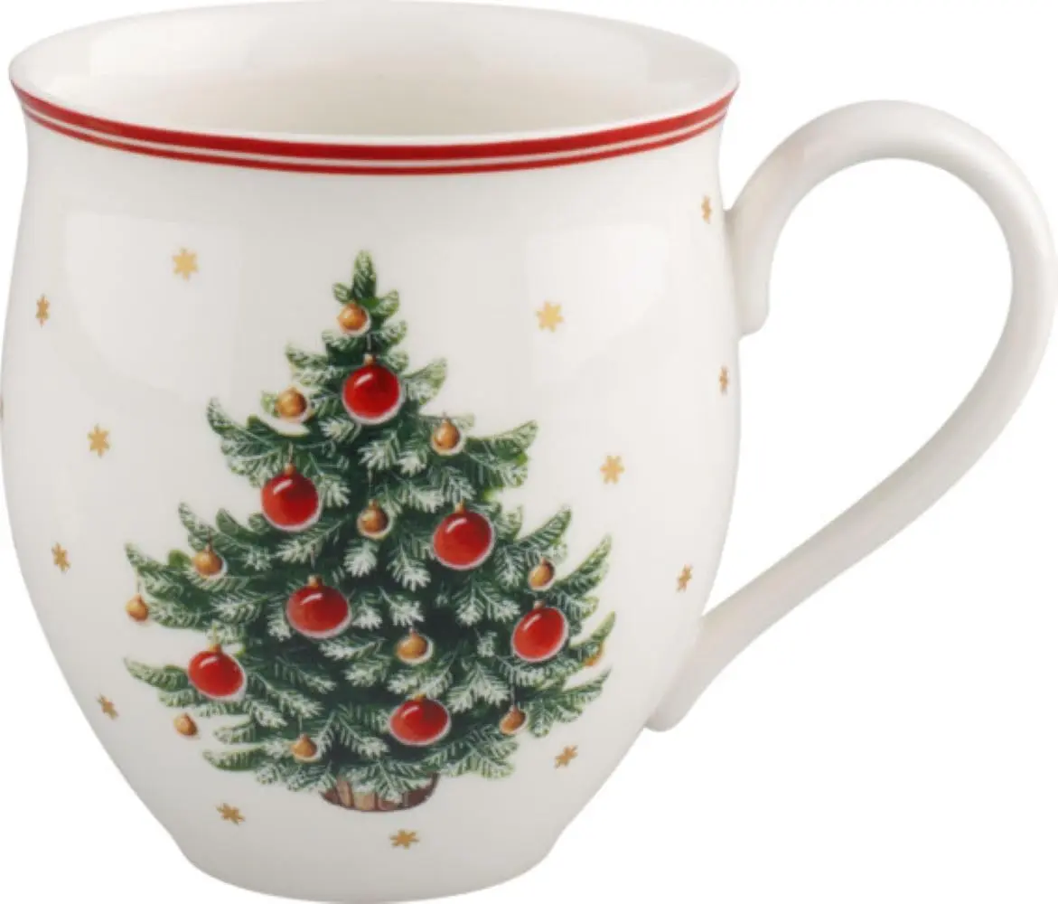 Villeroy & Boch Toy's Delight Christmas Collection Mug with Tree Motif, Premium Porcelain | Festive Christmas Mug with Handle (340ml) - main product image