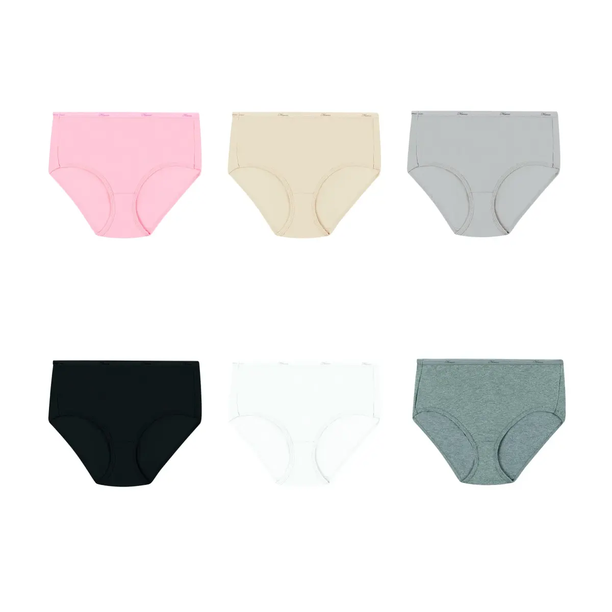 Hanes Women's Cotton Brief Panties 6-Pack, Size 10 | Moisture-Wicking Full Coverage - view 5