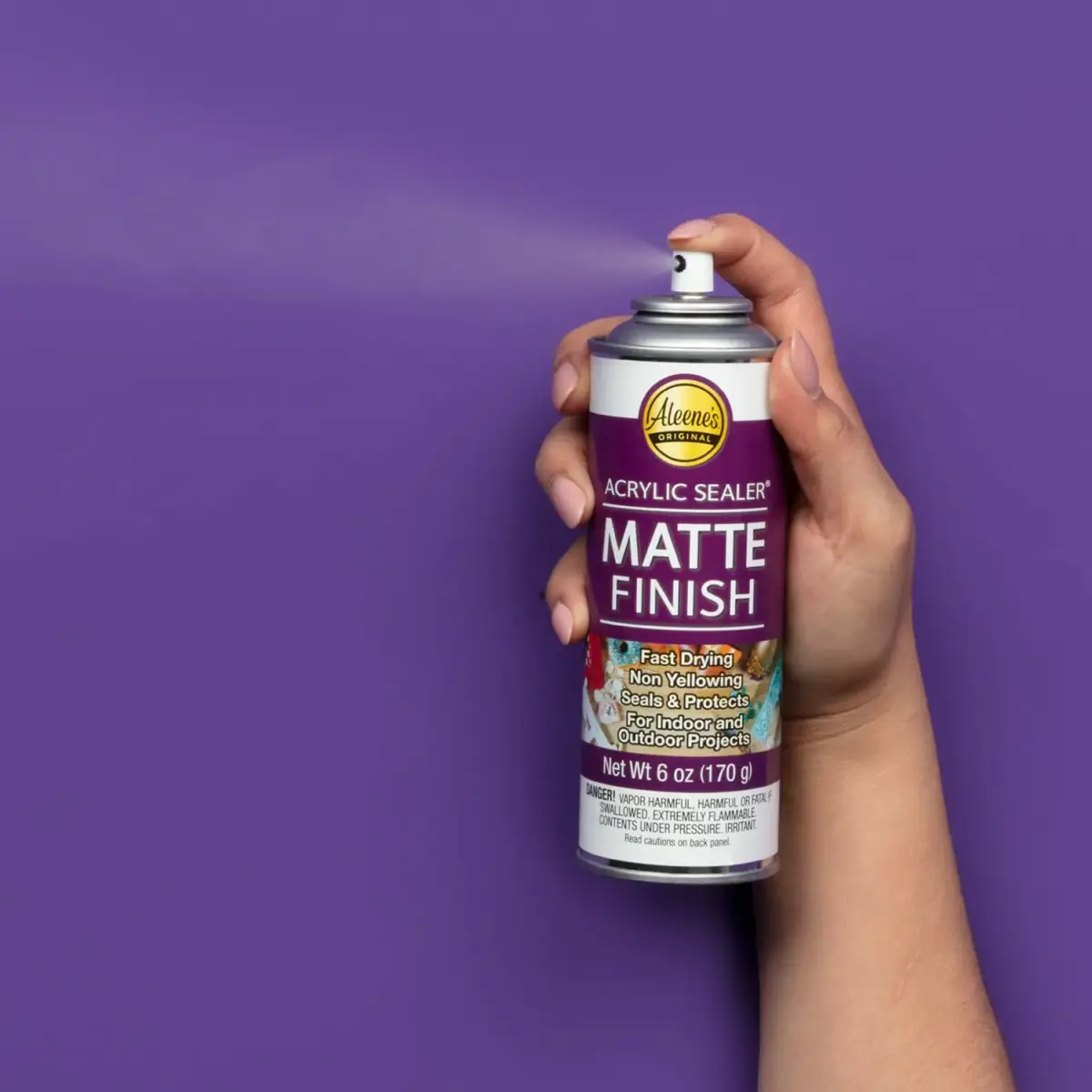 Aleene's Matte Clear Acrylic Sealer Spray 177ml (6 oz) | Protects Crafts & Art Projects - view 5