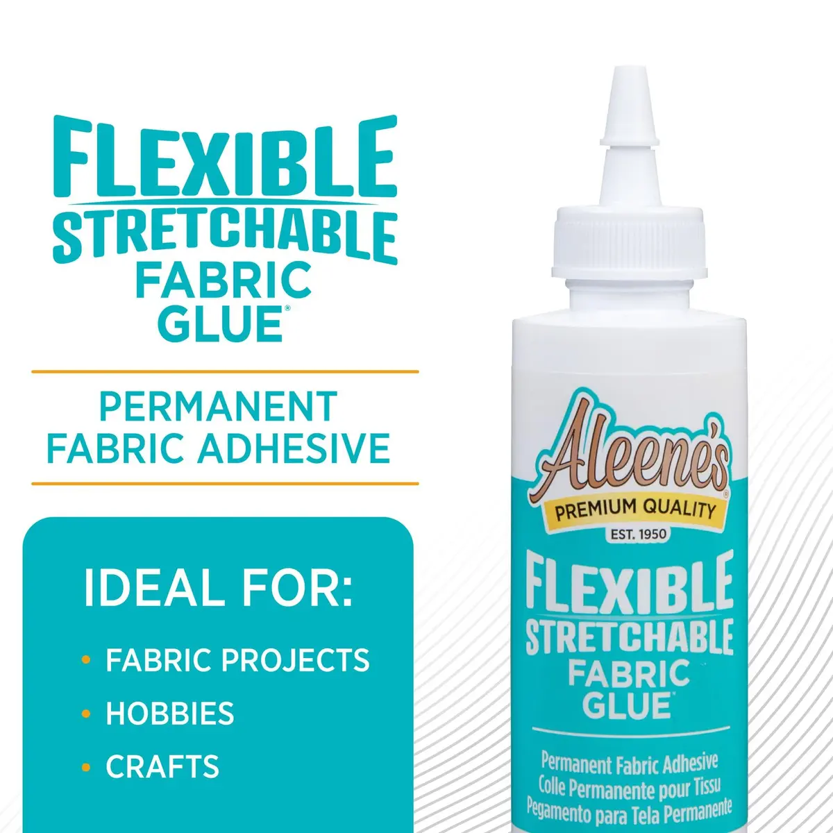Aleene's Flexible Stretchable Fabric Glue 4 oz (118 ml) | Bonds Sequins, Glitter, Beads to Fabric - view 2