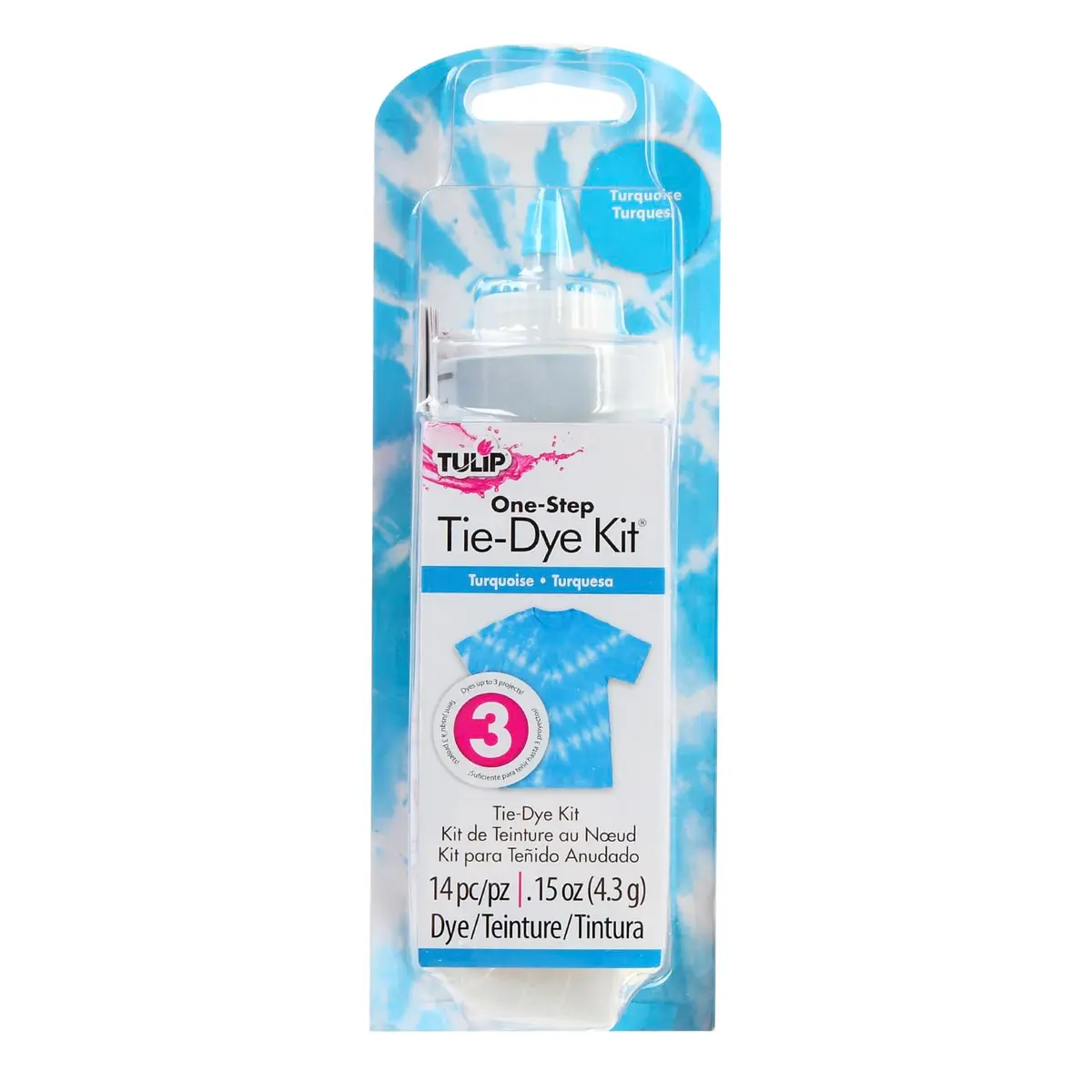 Tulip One-Step Tie-Dye Kit Vibrant Colors for Fabric 118ml (4 fl oz) Turquoise | Easy Squeeze Bottle for All Ages - main product image
