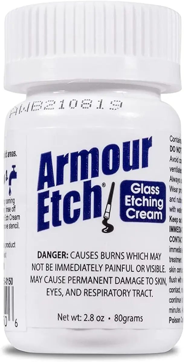 Armour Etch Glass Etching Cream 80ml (2.8 Oz) | Permanent Designs on Glass Surfaces - view 4