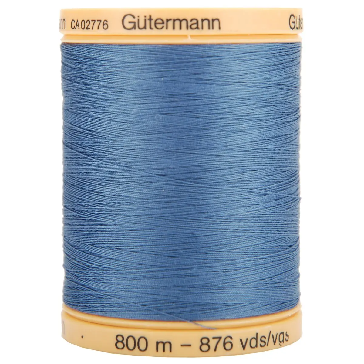 Gütermann Natural Cotton Thread, 800m (875 yd) Indigo Blue | All-Purpose Mercerized Cotton for Hand & Machine Sewing - main product image
