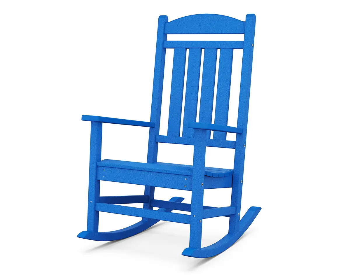 Polywood Presidential Rocking Chair in Pacific Blue | Durable HDPE Outdoor Seating (70-120 chars) - main product image