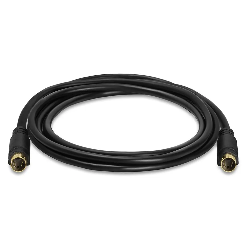 Cmple S Video Cable 6 ft SVHS 4-PIN Video Cable Mini Din S-Video Cord for Home Theater, Camcorder, DSS Receiver, DVD Player- Black | Low Signal Loss - view 2