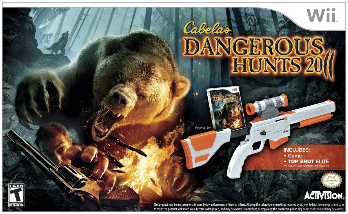 ACTIVISION Cabela's Dangerous Hunts 2011 with Top Shot Elite - Nintendo Wii | Hunting & Survival Action (70-120 chars) - main product image