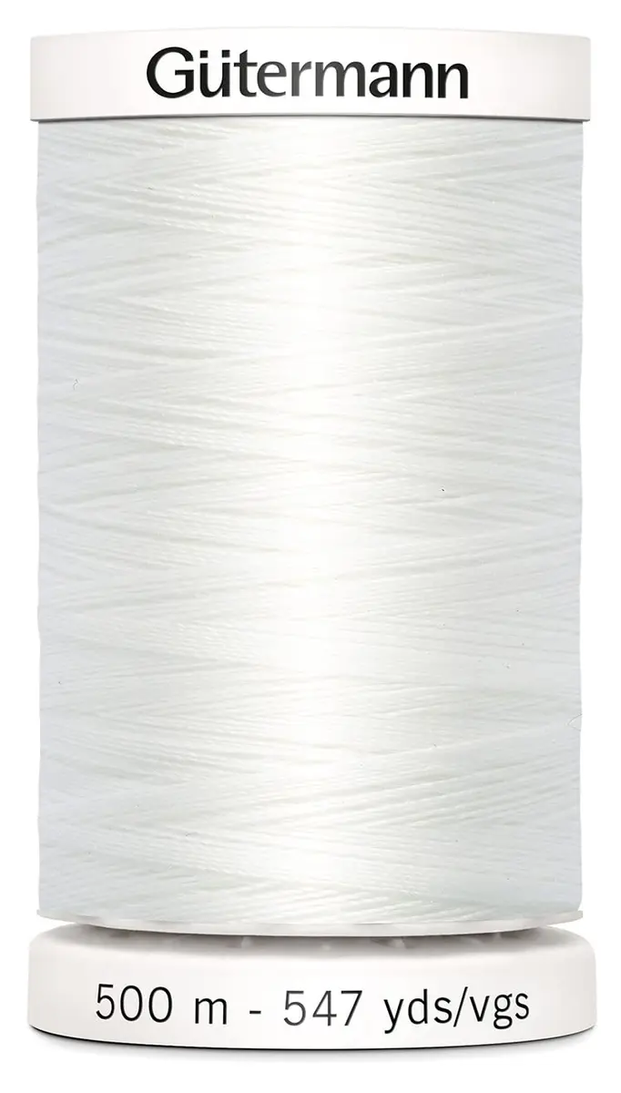 Gütermann Sew-All Thread 547 Yards - Nu White | Durable, All-Purpose Polyester Thread for Sewing - main product image