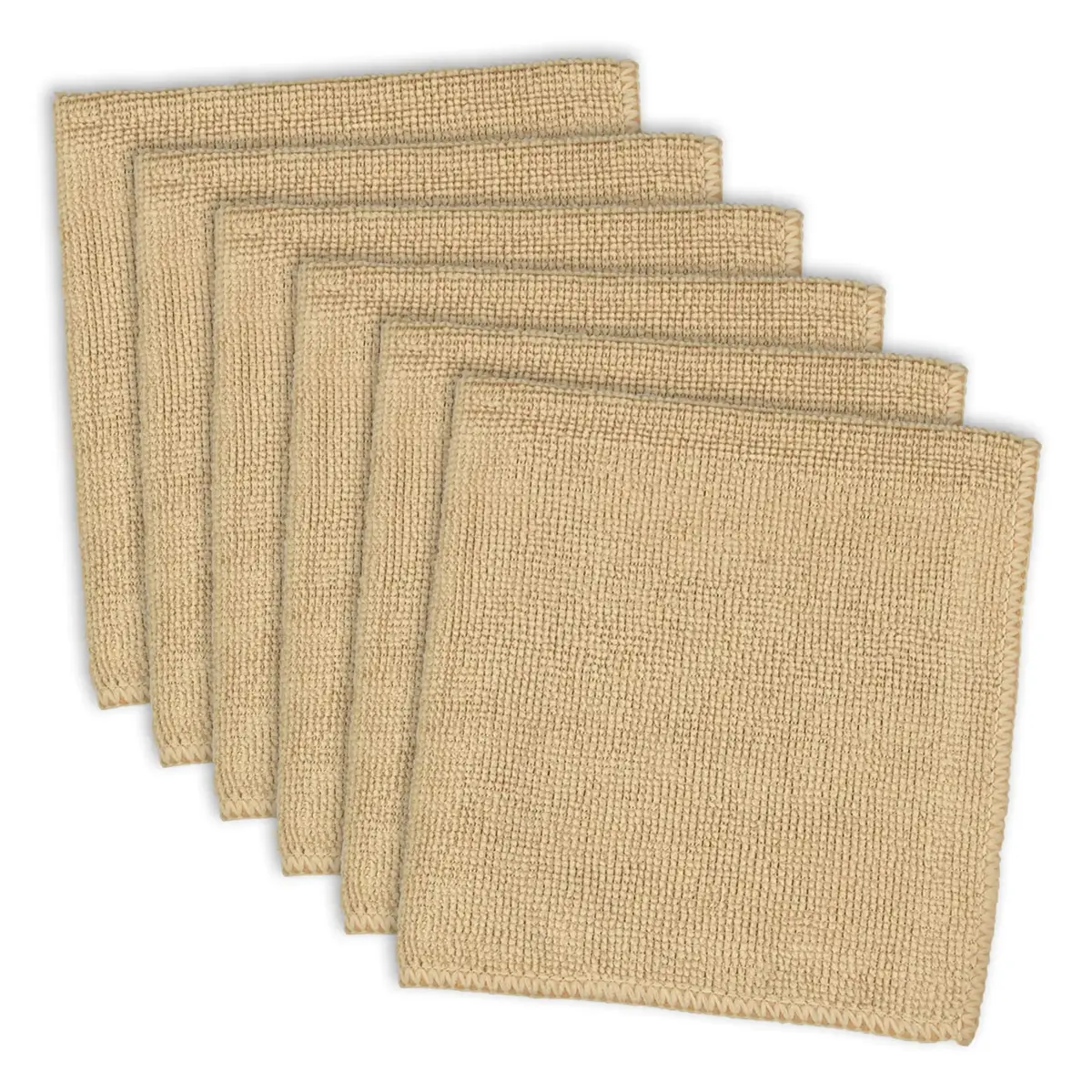 DII Cleaning Collection Soft Highly Absorbent Microfiber, Dishcloth Set, 12x12, Taupe, 6 Piece - main product image
