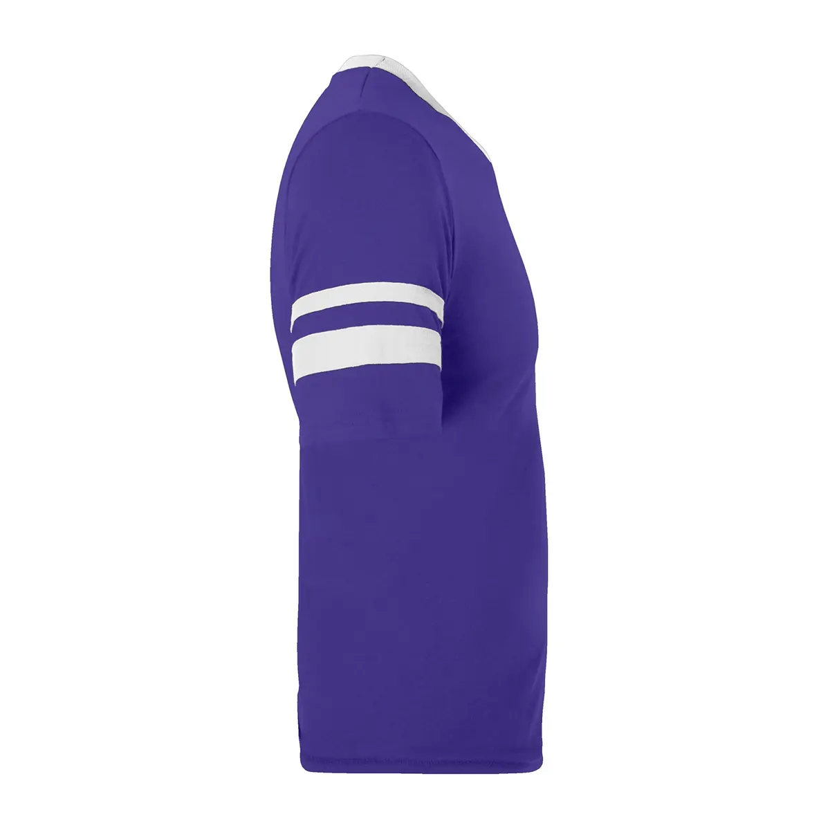 Augusta Sportswear Sleeve Stripe Jersey Medium | 50% Polyester/50% Cotton, Purple/White, Relaxed Fit - view 7