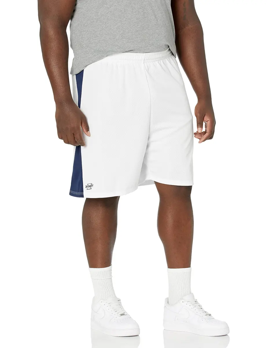 Intensity White Short | Fitted Active Shorts with 7" Inseam, Nylon, US-made | Adult - main product image