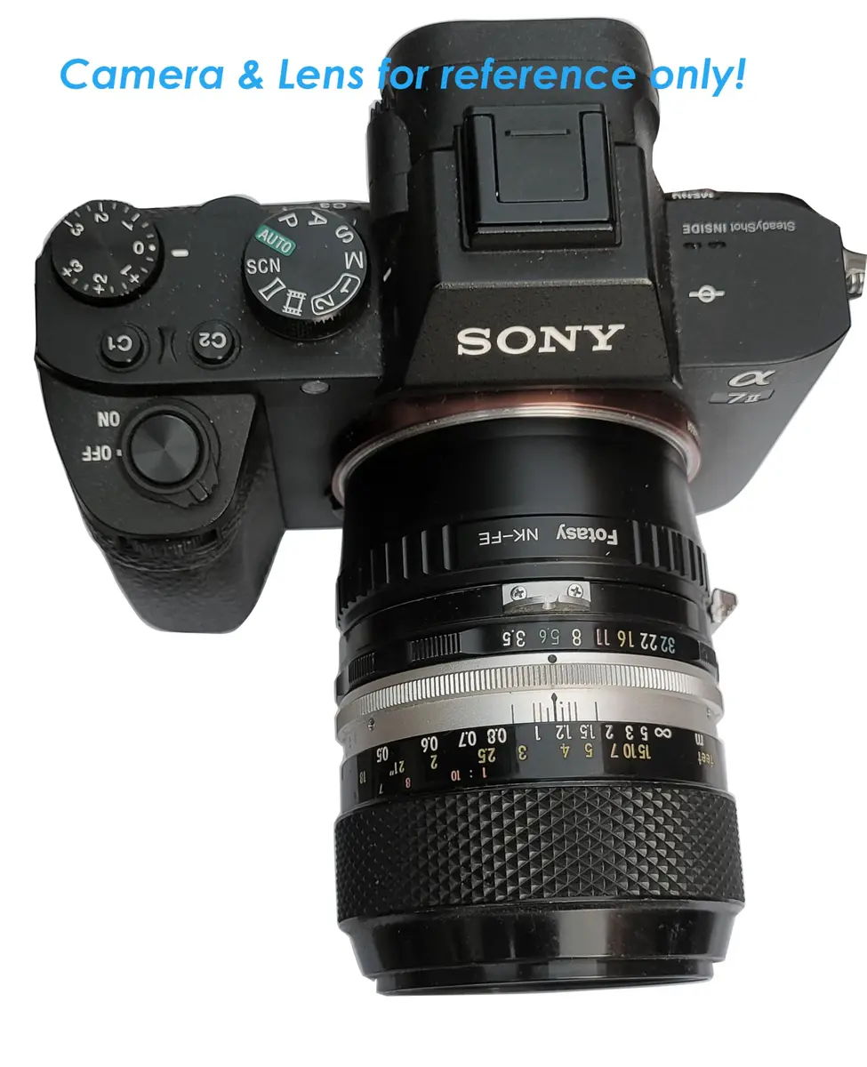 Fotasy Manual Nikon F Mount Lens to Sony E-Mount Adapter | Metal Construction for Sony Alpha & NEX Cameras - view 6