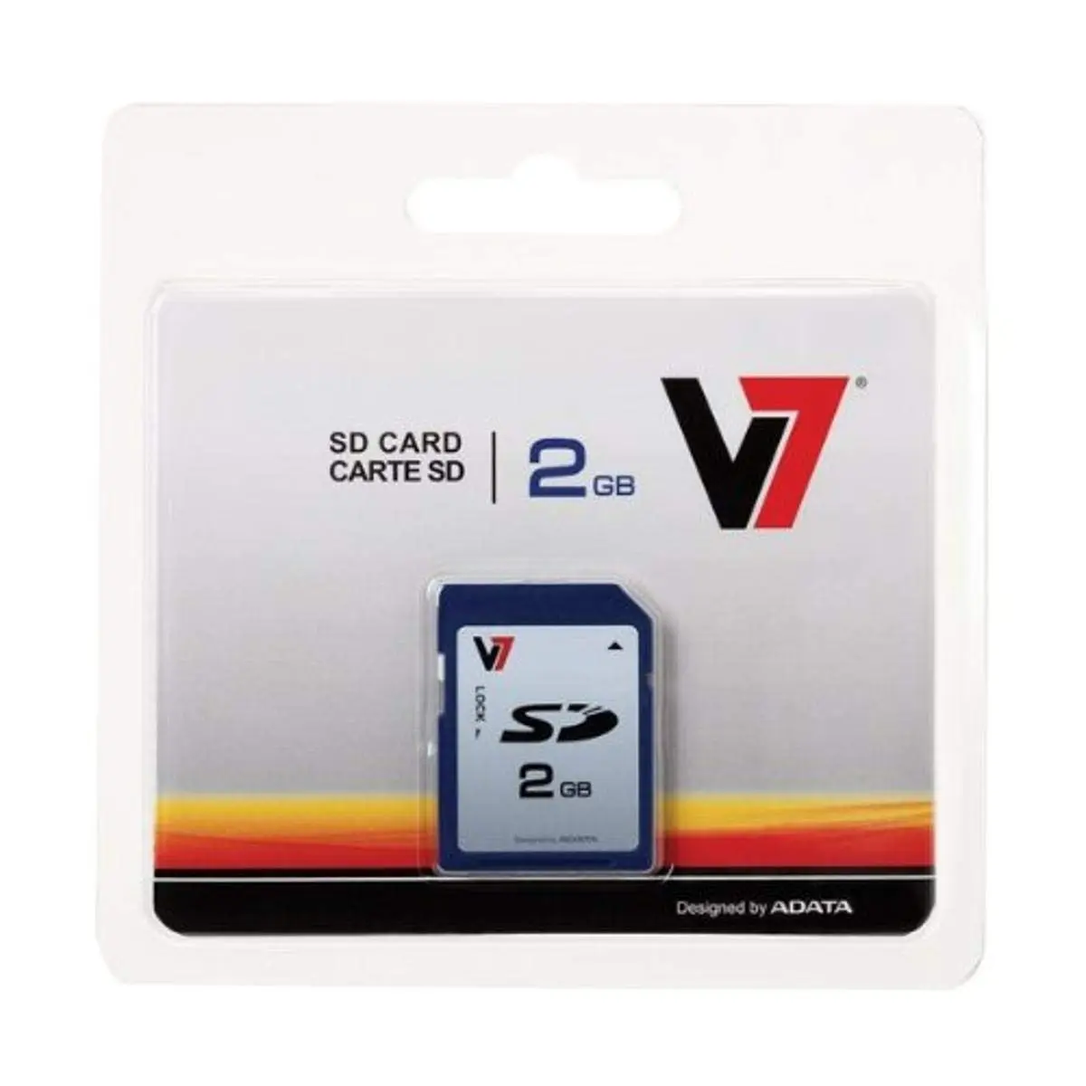 V7 VASD2GR-1N 2GB Secure Digital SD Card | Impact-Resistant, Plug & Play, 10-Year Data Retention - main product image