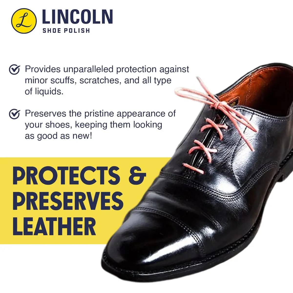 Lincoln Shoe Polish Wax - 2-1/8 oz | Made in USA Since 1925 - Black - view 5