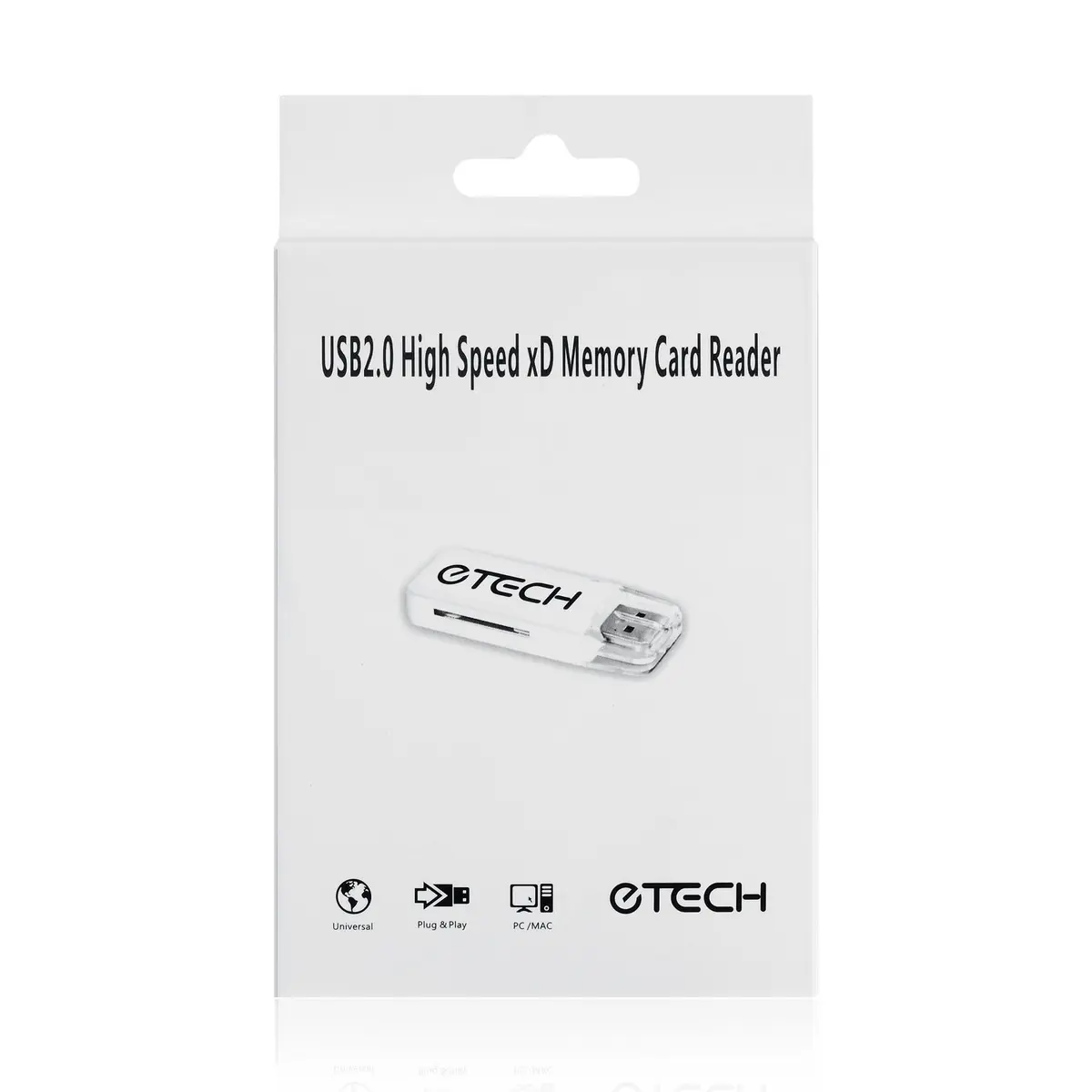 eTECH USB2.0 High Speed xD Memory Card Reader Supports Olympus and Fuji XD Picture Card 1GB (0.035 oz) | Plug & Play, 480Mbps - view 3
