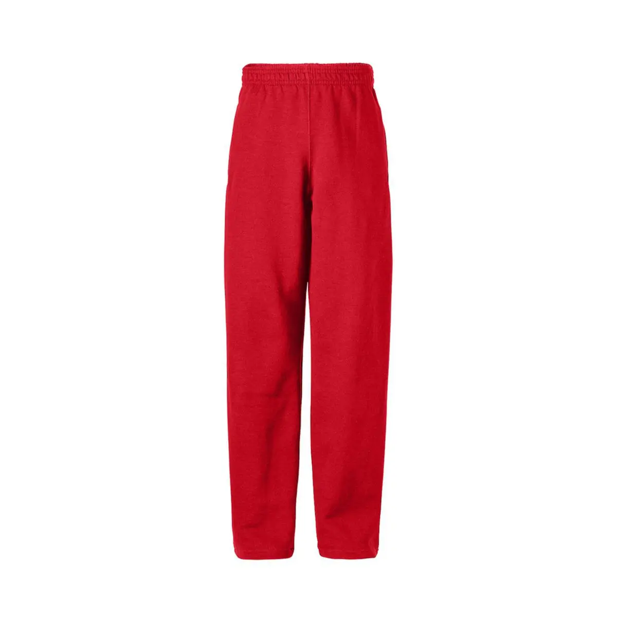 Soffe Heavy Weight Cotton/Poly Pocket Sweatpant, Red, Small | Open Bottom Casual Pant - main product image