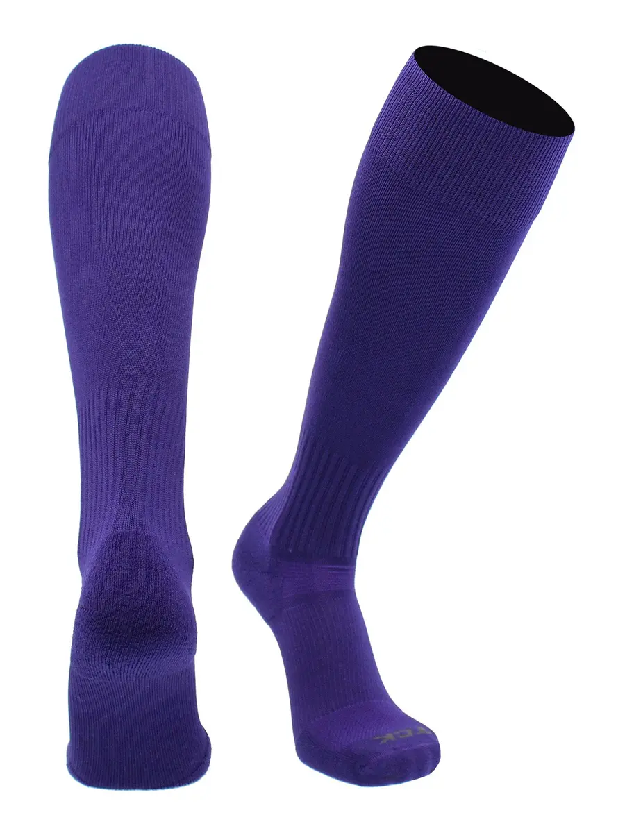 TCK Champion Over the Calf Baseball Socks (Purple, X-Large) | Moisture Wicking, Supportive Fit, Made in USA - main product image