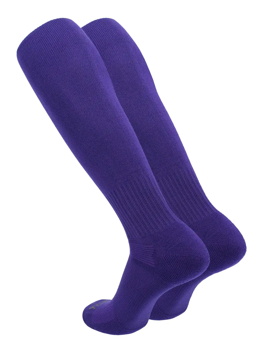 TCK Champion Over the Calf Baseball Socks (Purple, X-Large) | Moisture Wicking, Supportive Fit, Made in USA - view 2