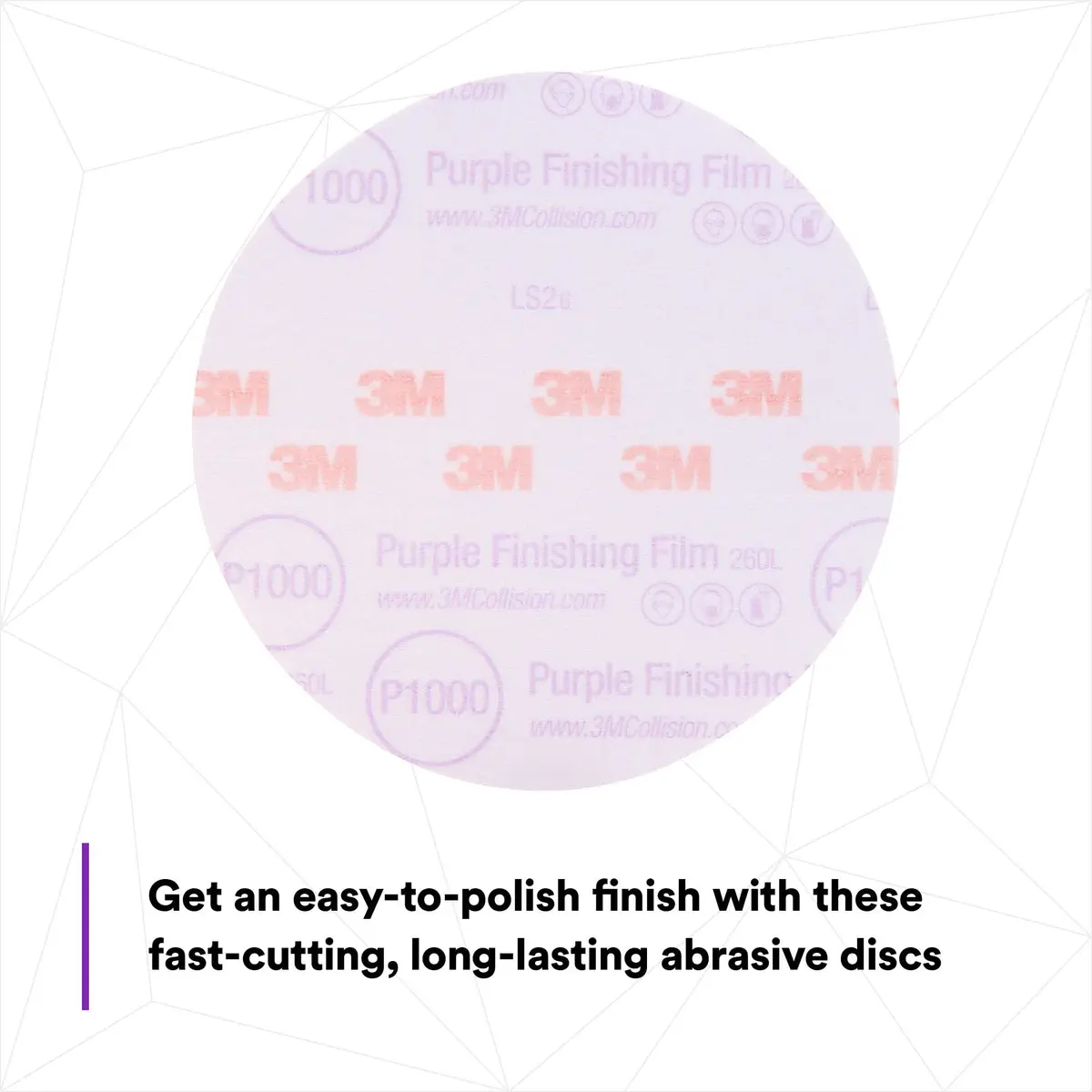 3M Hookit Purple Finishing Film Abrasive Disc, 6 in, P1000 | Long-Lasting, Fast Cutting, Aluminum Oxide - view 4