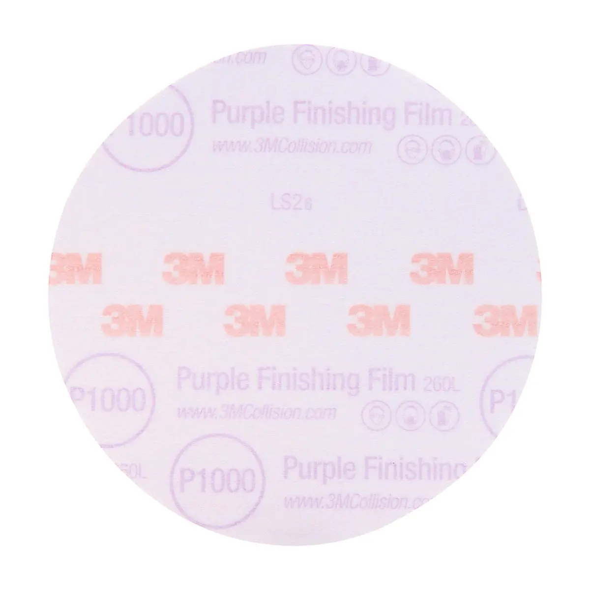 3M Hookit Purple Finishing Film Abrasive Disc, 6 in, P1000 | Long-Lasting, Fast Cutting, Aluminum Oxide - main product image