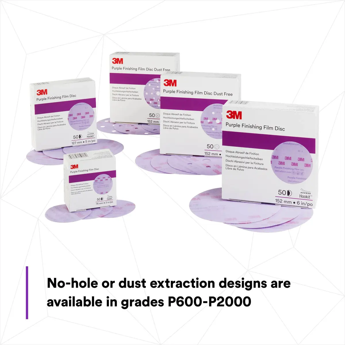 3M Hookit Purple Finishing Film Abrasive Disc, 6 in, P1000 | Long-Lasting, Fast Cutting, Aluminum Oxide - view 7