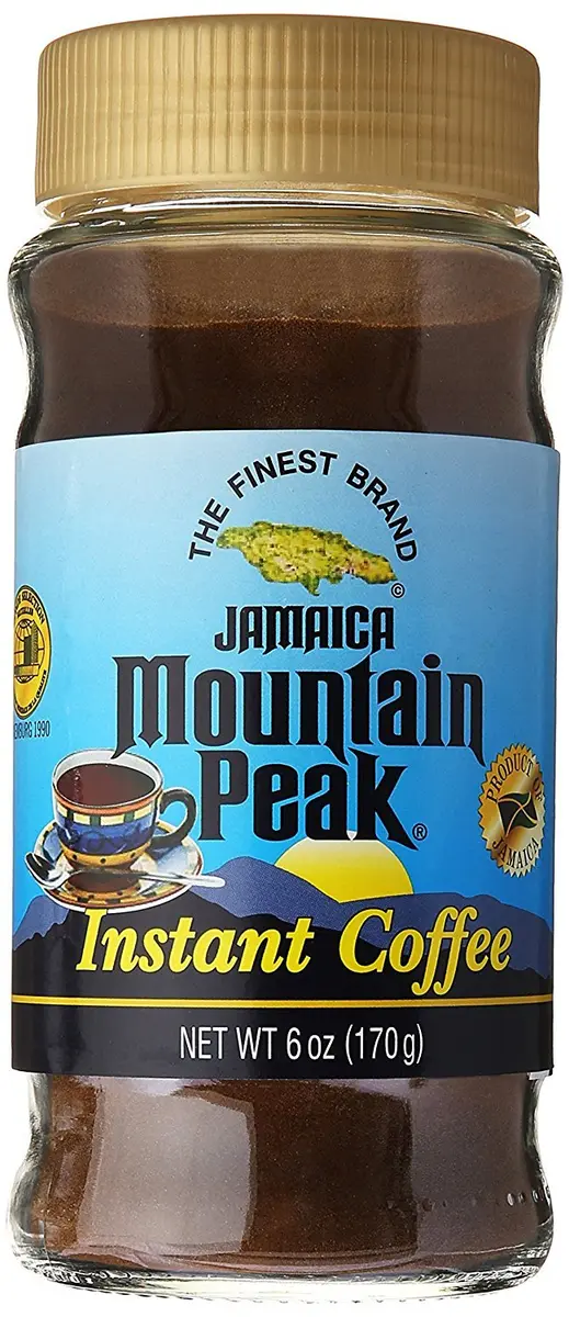 Jamaica Mountain Peak Instant Coffee 6 OZ | Jamaican Unflavored Roast, Kosher Certified, 170g, Drink Hot or Cold - main product image