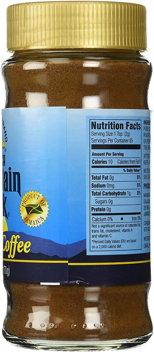 Jamaica Mountain Peak Instant Coffee 6 OZ | Jamaican Unflavored Roast, Kosher Certified, 170g, Drink Hot or Cold - view 4