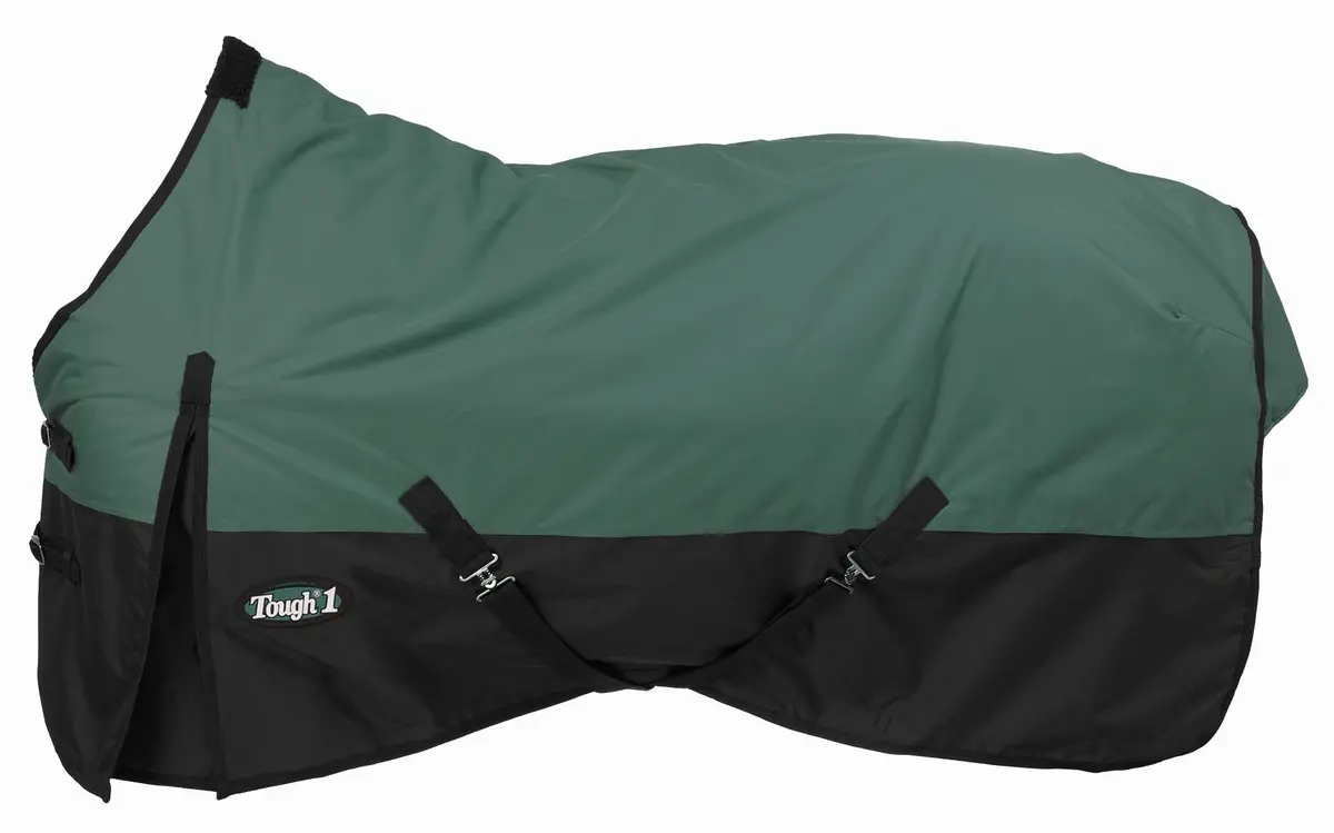 Tough1 600D Waterproof Turnout Sheet - Hunter Green 72" | Heavy-Duty Horse Rain Sheet - view 3