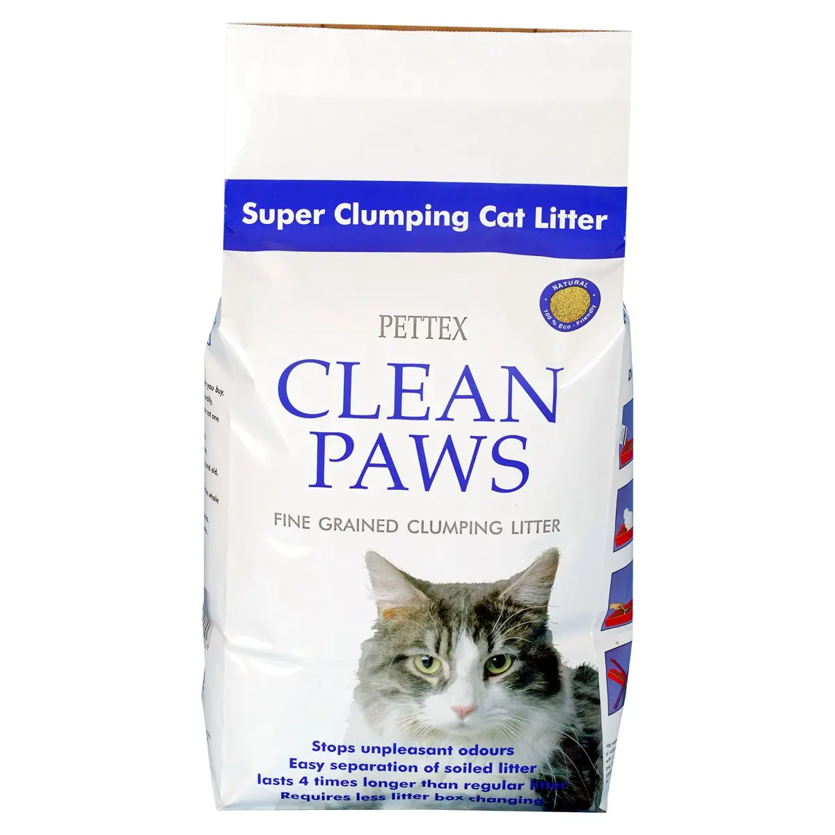 Pettex Clean Paws Microgranule Super Clumping Ultra Cat Litter 5 kg (11 lb) | Odor Control for Indian Homes - main product image