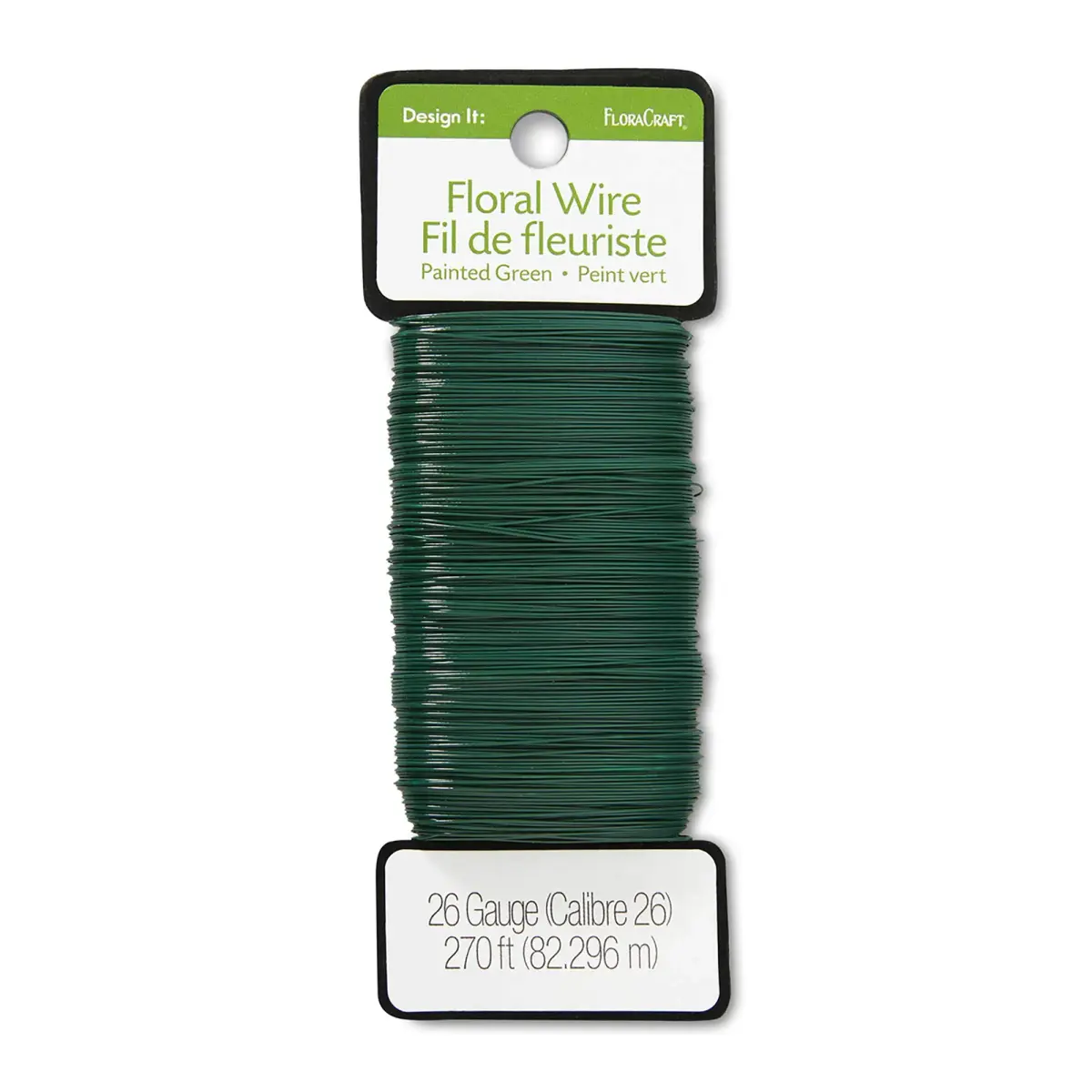 FloraCraft Green 26 Gauge Floral Wire - 270 ft Spool for Crafting and Floristry - main product image