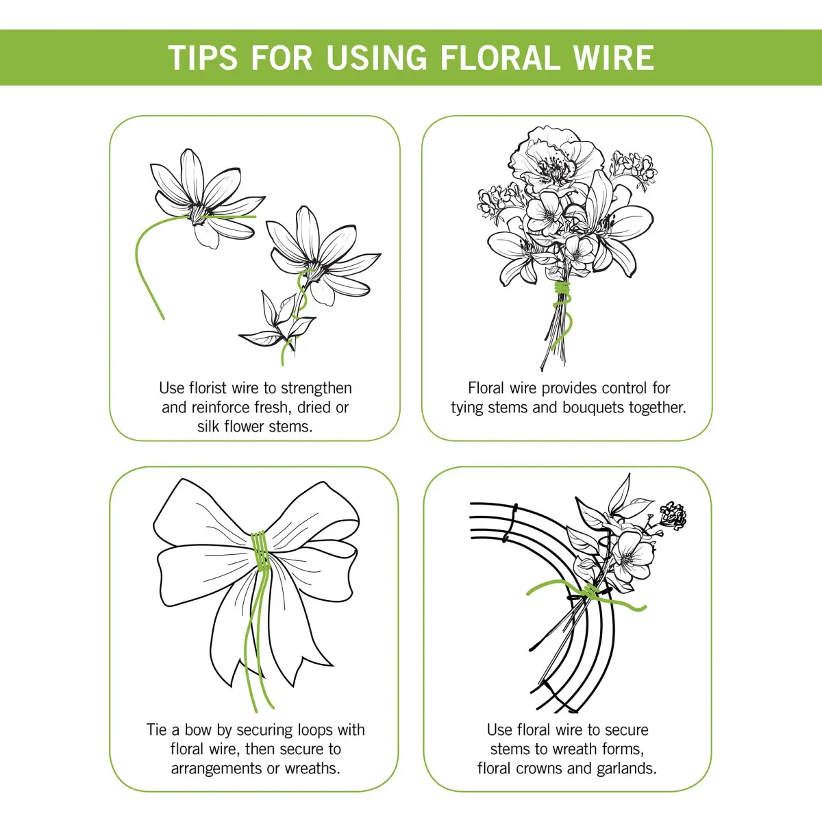 FloraCraft Green 26 Gauge Floral Wire - 270 ft Spool for Crafting and Floristry - view 2