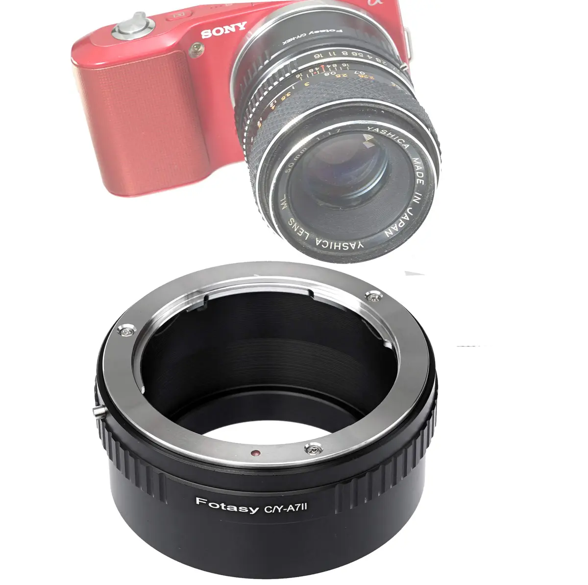 Fotasy CY Lens to E-Mount Adapter | Contax Zeiss C/Y Lens to Sony E-Mount Camera Body | 3 oz (85g) - main product image