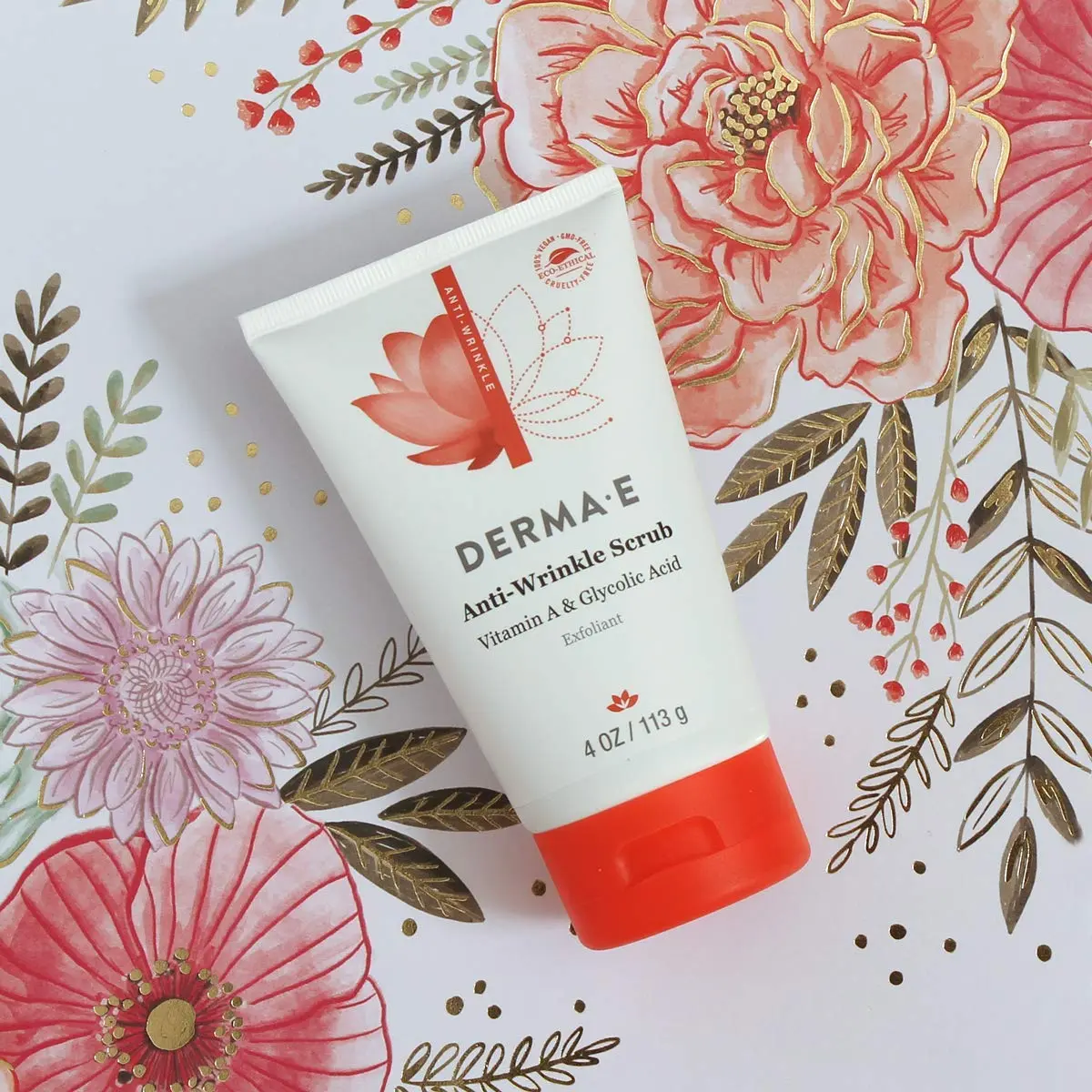 Derma E Anti-Wrinkle Exfoliating Facial Scrub 4 oz | Natural Anti-Aging Face Wash for Youthful Skin - view 3