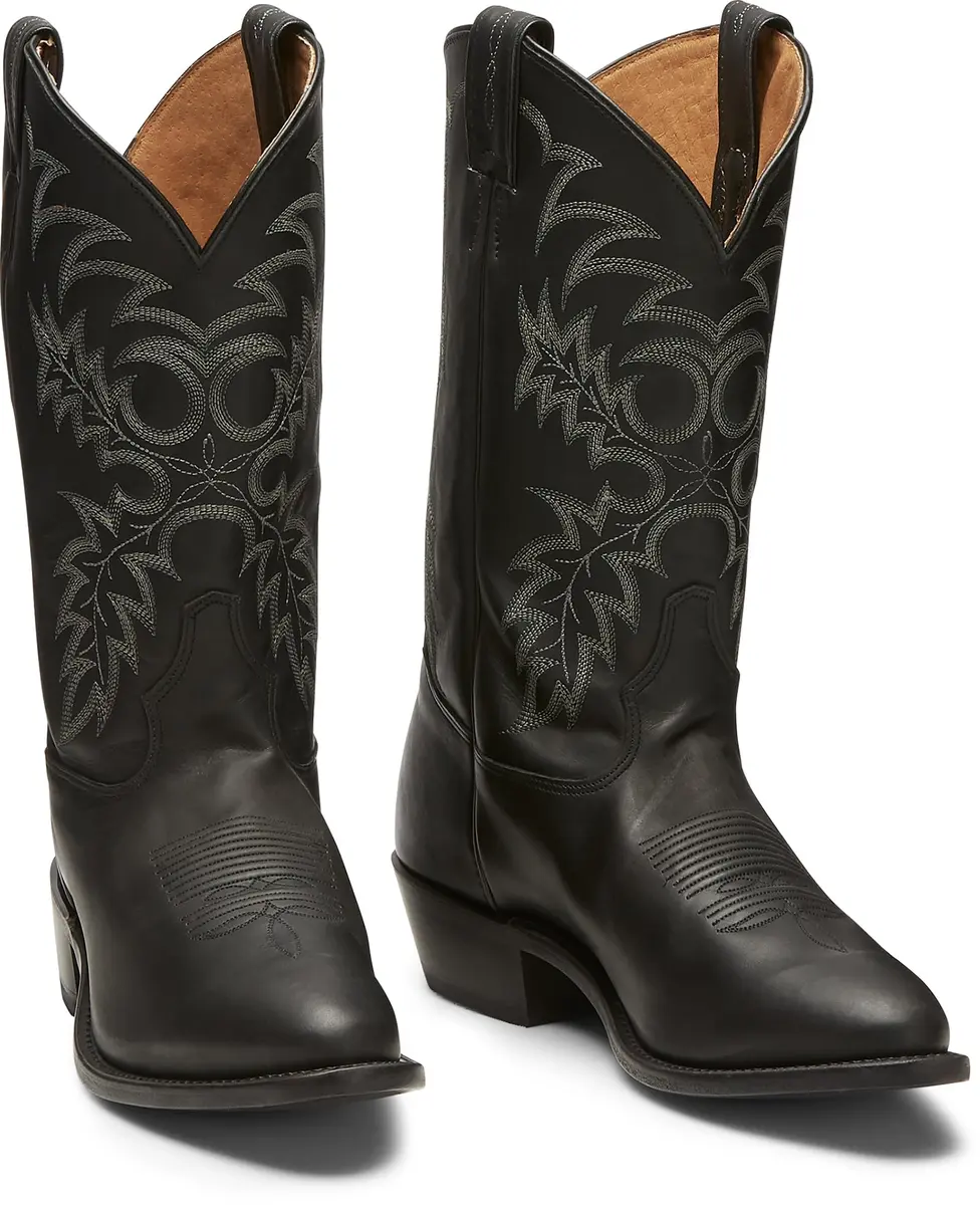 Tony Lama Men's Black Stallion Cowboy Boots, Onyx - 11 D | Classic Western Style with Full Grain Leather - view 8