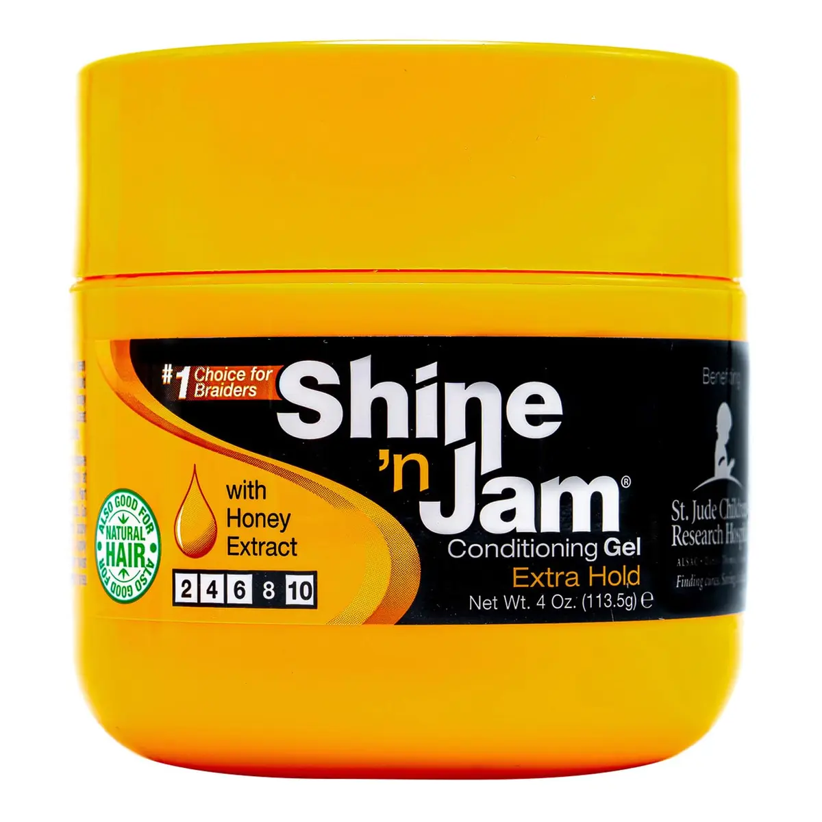 AmPro Shine-n-Jam Maximum Hold Gel, 4 oz | Honey Infused for Strength & Shine, Non-Greasy, All Hair Types - main product image
