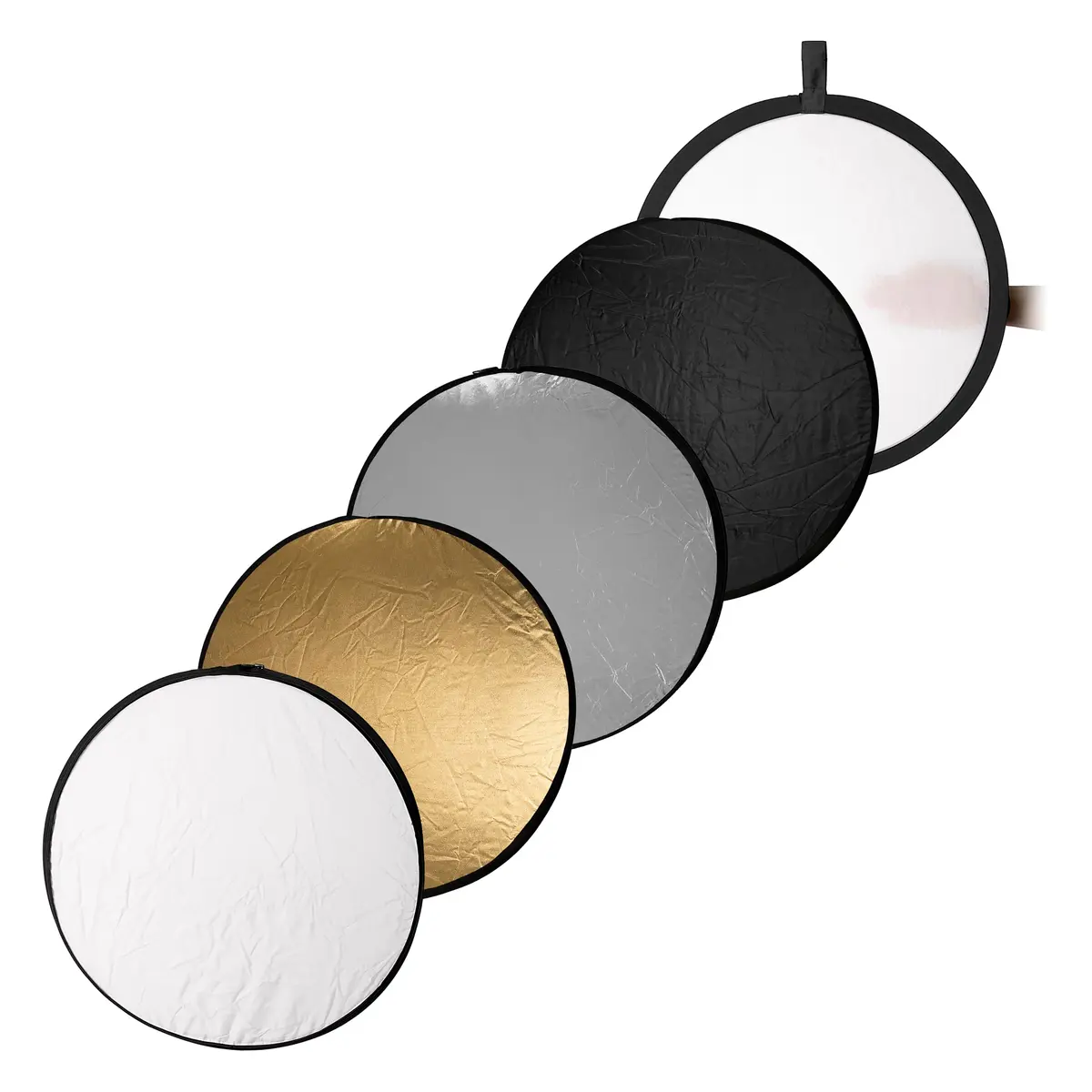 Fotodiox 22in (55cm) 5-in-1 Collapsible Reflector Panel with Bag | Photography & Video Light Modifier - main product image