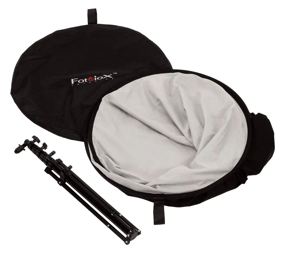 Fotodiox 5x7ft Collapsible Background Kit | Black & White Portable Photo Studio - view 2