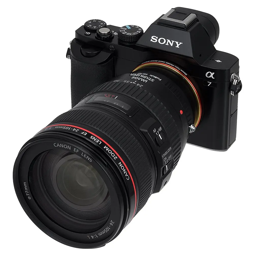 Fotodiox Lens Mount Adapter Compatible with Canon EOS EF and EF-S Lenses on Sony E-Mount Cameras, (EOS-SnyE) | Manual Focus - view 5