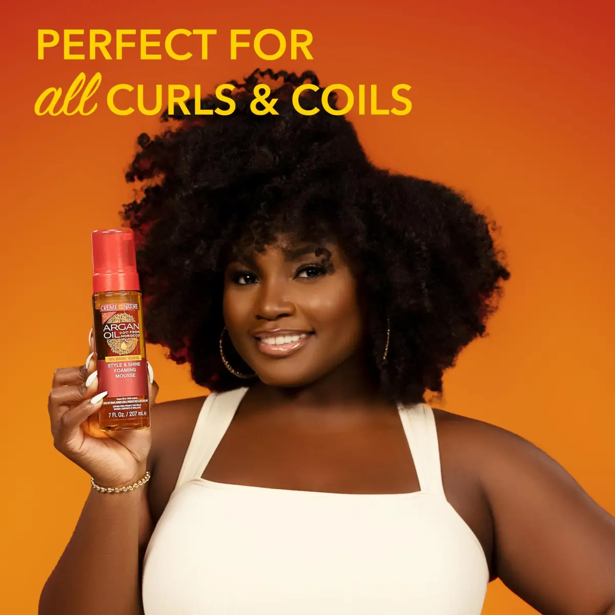 Creme of Nature Style & Shine Foaming Mousse 200ml (7 fl oz) | Defines Curls & Controls Frizz - view 3