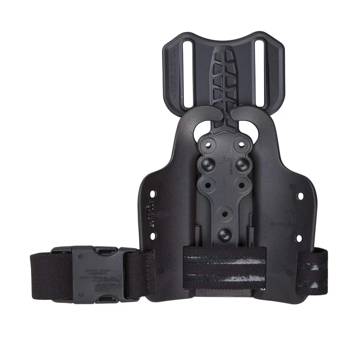Safariland Model 6004-24 MLS Accessory Fork on Small MOLLE Plate OD Green | Small MOLLE Plate for Gun Accessories - view 2