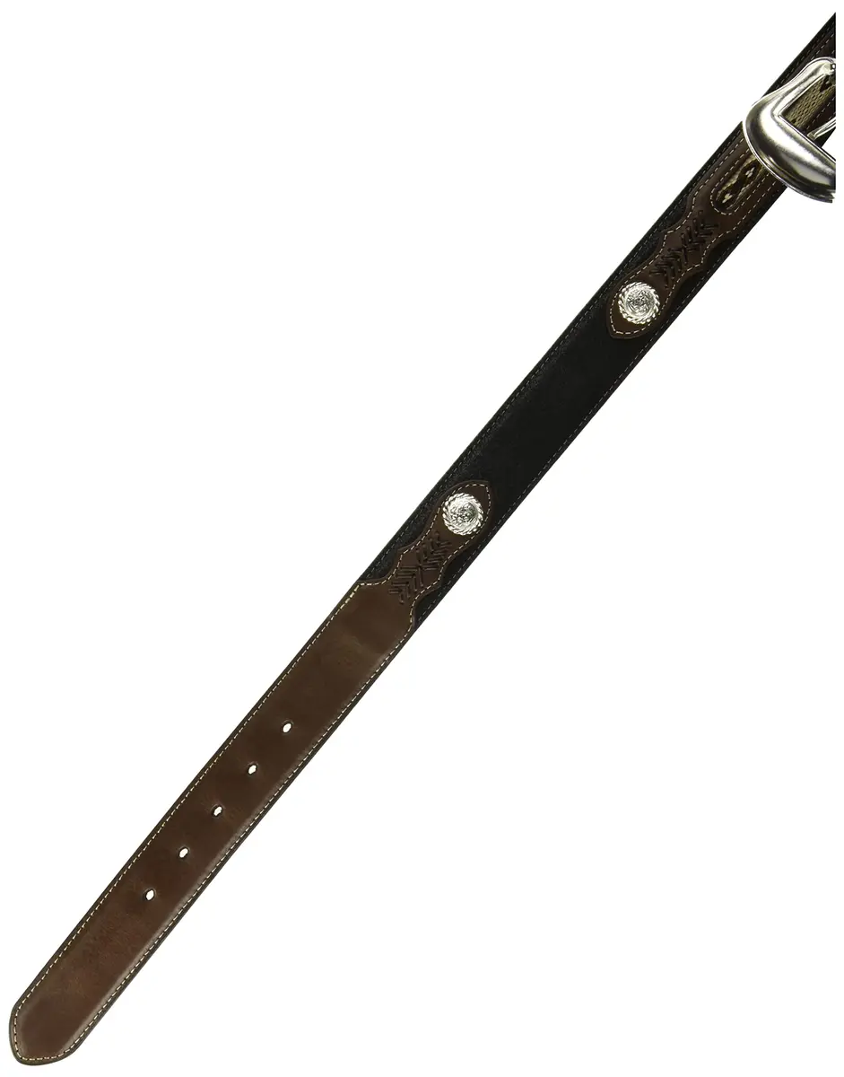 Nocona Men's Top Hand Black Middle Inlay Belt 42 | Genuine Leather, Southwestern Style - view 3